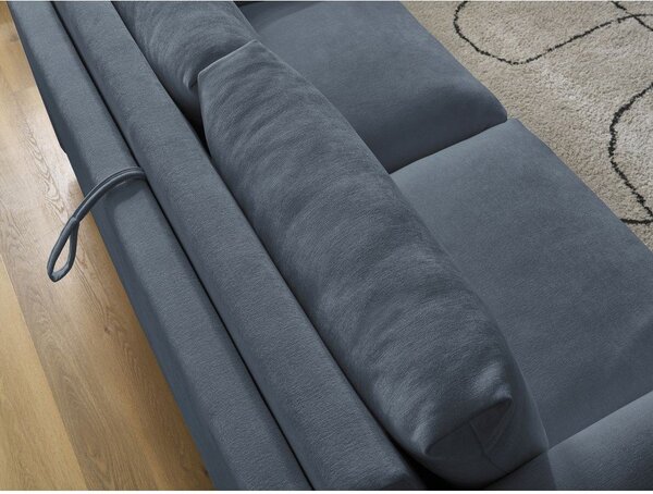 Tmavě modrá pohovka na každodenní spaní/rozkládací 200 cm Cocoone – Bobochic Paris