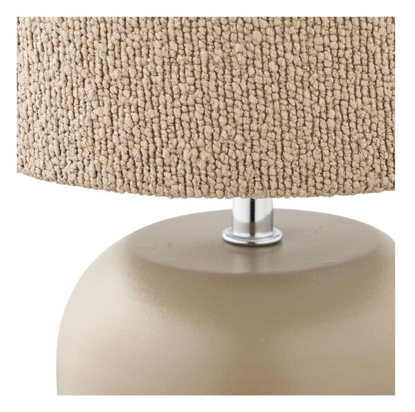 Béžová kovová stolní lampa s textilním stínidlem (výška 24 cm) Morley – House Nordic