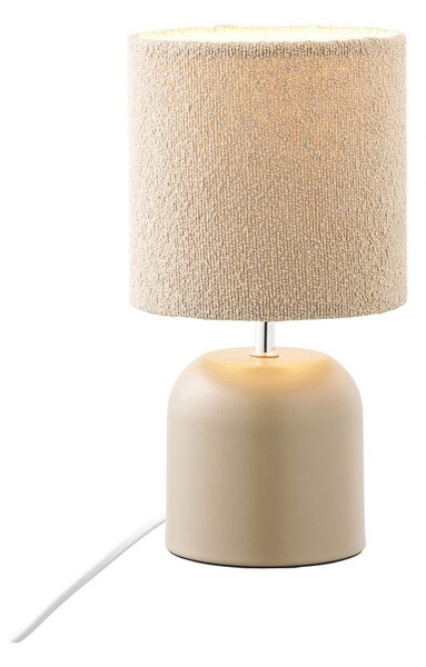 Béžová kovová stolní lampa s textilním stínidlem (výška 24 cm) Morley – House Nordic
