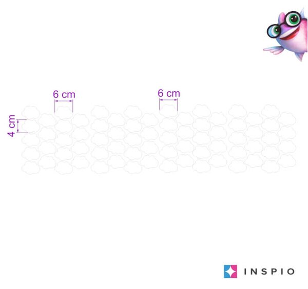 INSPIO Bílé obláčky - nálepky na zeď do dětského pokoje