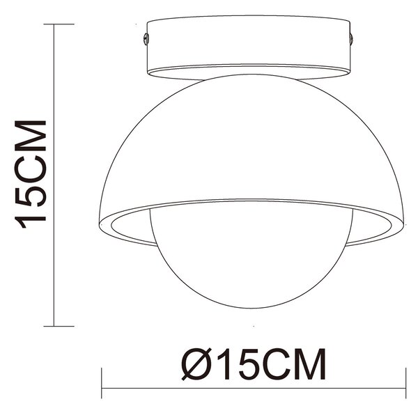 STROPNÍ SVÍTIDLO, 15/15 cm Collett's Monde - Online Only svítidla, Online Only