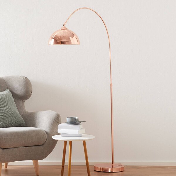 Globo oblouková lampa Pelin, Měď, Obývací pokoj / jídelna, kov, Moderní, stojací lampa