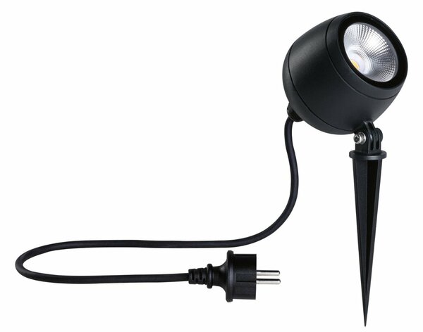 PAULMANN LED bodové zahradní světlo Kikolo IP65 90mm 3000K 8W 230V 60° antracit hliník/umělá hmota