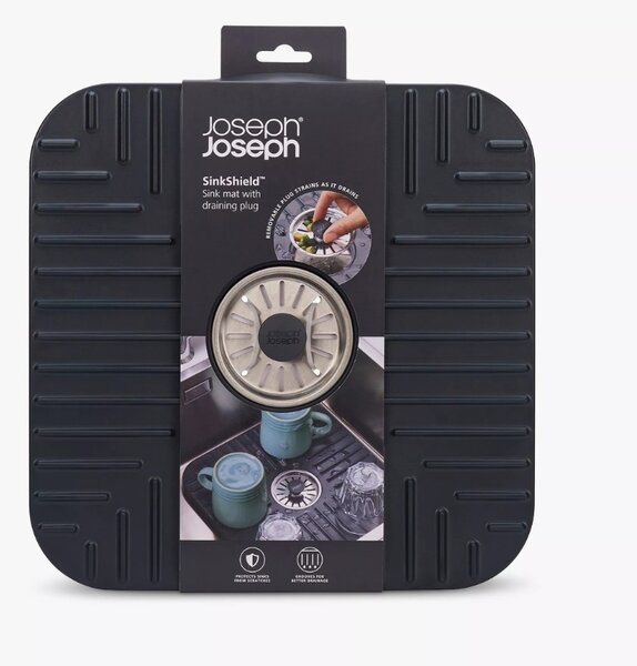 Joseph Joseph Šedá plastová podložka do dřezu Sinkshield 30 x 30 cm