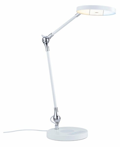 PAULMANN LED stolní lampa na psací stůl Numis Qi CCT 11W bílá