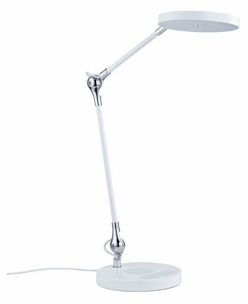 PAULMANN LED stolní lampa na psací stůl Numis Qi CCT 11W bílá