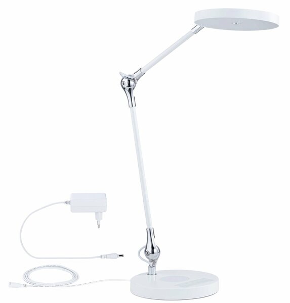 PAULMANN LED stolní lampa na psací stůl Numis Qi CCT 11W bílá