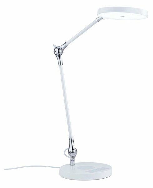 PAULMANN LED stolní lampa na psací stůl Numis Qi CCT 11W bílá
