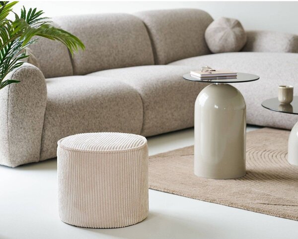 Béžový manšestrový taburet Taupo – House Nordic