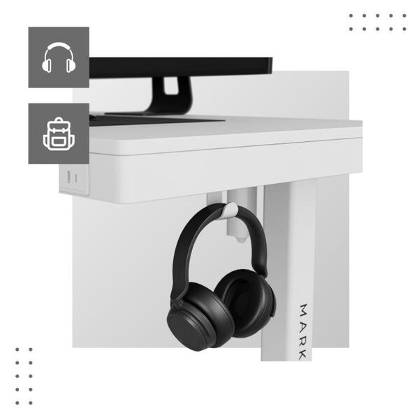 Elektricky nastavitelný PC stolek Legend 8.2 (bílá)
