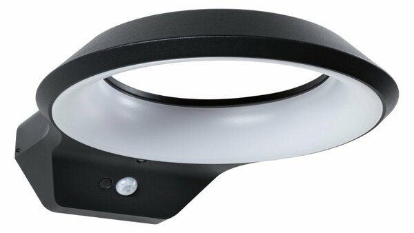 PAULMANN LED venkovní nástěnné svítidlo Anela pohybové čidlo neláká hmyz IP44 245x309mm 2200K 12W 230V antracit hliník