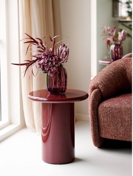 Červená skleněná ručně vyrobená váza (výška 21 cm) – House Nordic