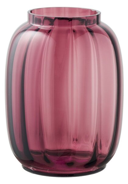Červená skleněná ručně vyrobená váza (výška 21 cm) – House Nordic