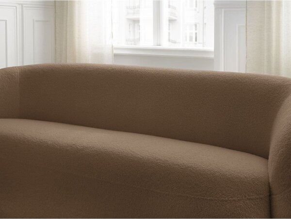 Hnědá pohovka z textilie bouclé 193 cm Elina – Bobochic Paris