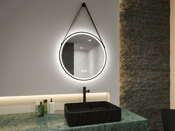 PAULMANN LED zrcadlo s osvětlením Mirra IP44 CCT 230V 11,5W stmívatelné černá/zrcadlo závěsné
