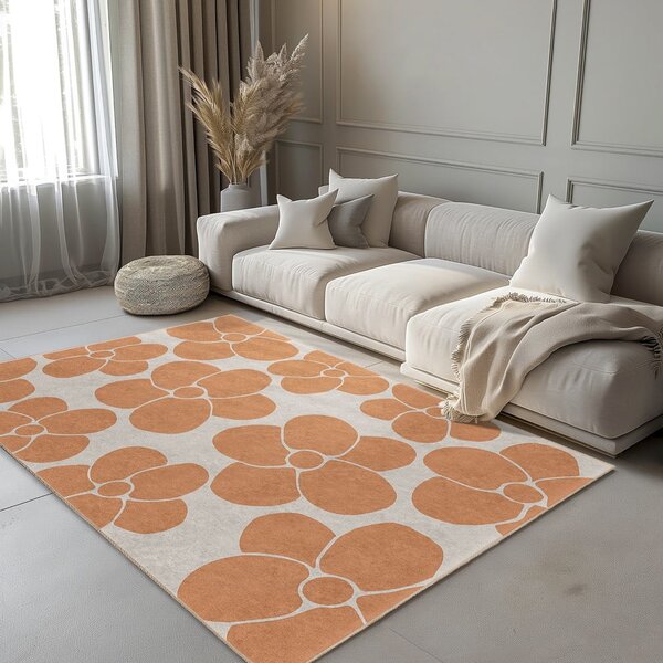 Oranžový pratelný koberec 60x100 cm Orange Meadow – Mila Home