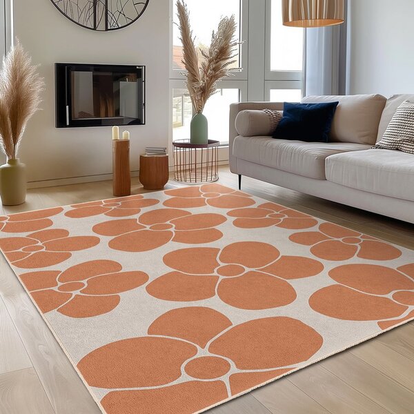 Oranžový pratelný koberec 60x100 cm Orange Meadow – Mila Home