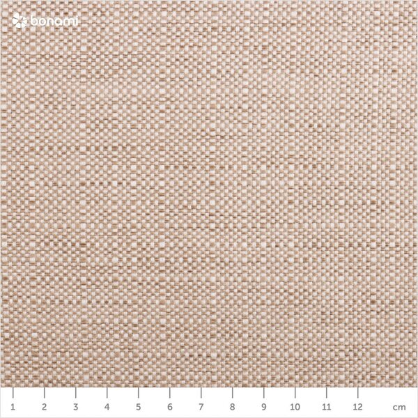Béžová čalouněná dvoulůžková postel s úložným prostorem s roštem 200x200 cm Elizabeth – Micadoni