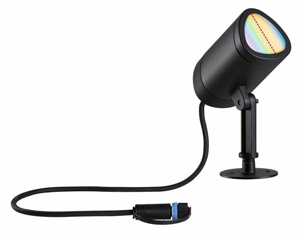 PAULMANN Plug & Shine LED bodové zahradní světlo Smart Home Zigbee Shira IP65 RGBW+ 6,5W antracit