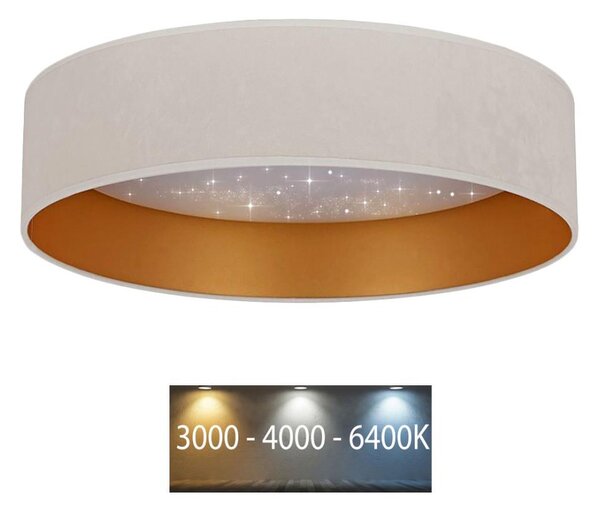 Brilagi - LED Stropní svítidlo VELVET STAR LED/24W/230V pr. 40 cm krémová/zlatá