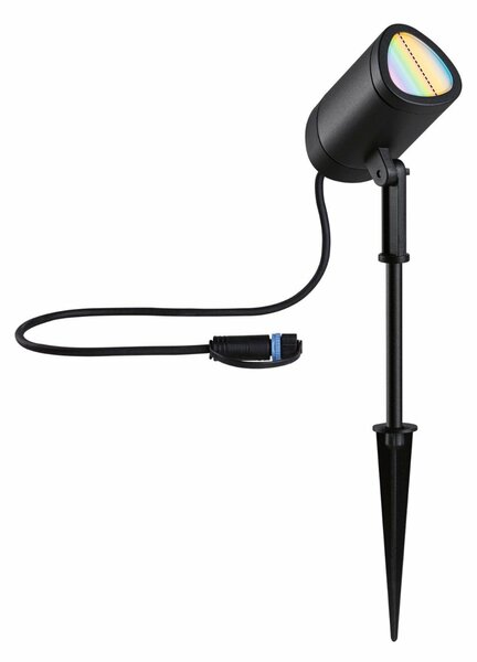PAULMANN Plug & Shine LED bodové zahradní světlo Smart Home Zigbee Shira IP65 RGBW+ 6,5W antracit