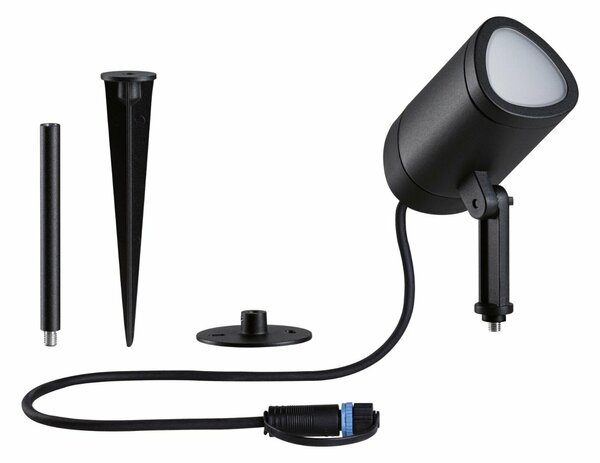 PAULMANN Plug & Shine LED bodové zahradní světlo Smart Home Zigbee Shira IP65 RGBW+ 6,5W antracit
