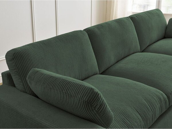 Zelená manšestrová pohovka 250 cm Belair – Bobochic Paris