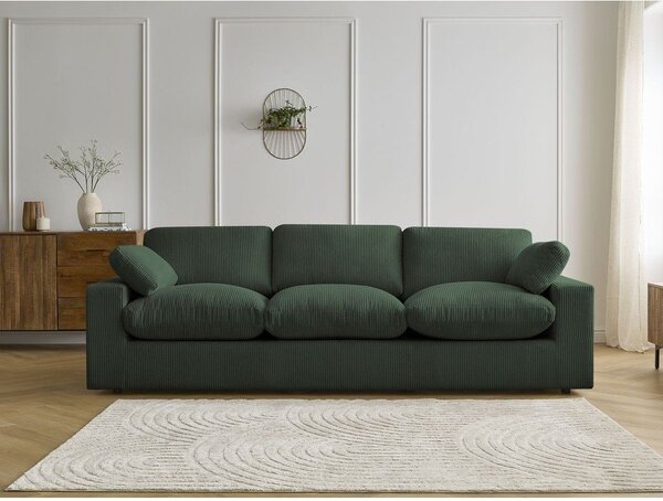 Zelená manšestrová pohovka 250 cm Belair – Bobochic Paris