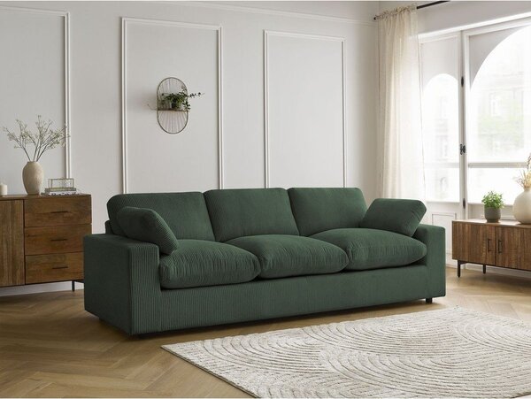 Zelená manšestrová pohovka 250 cm Belair – Bobochic Paris