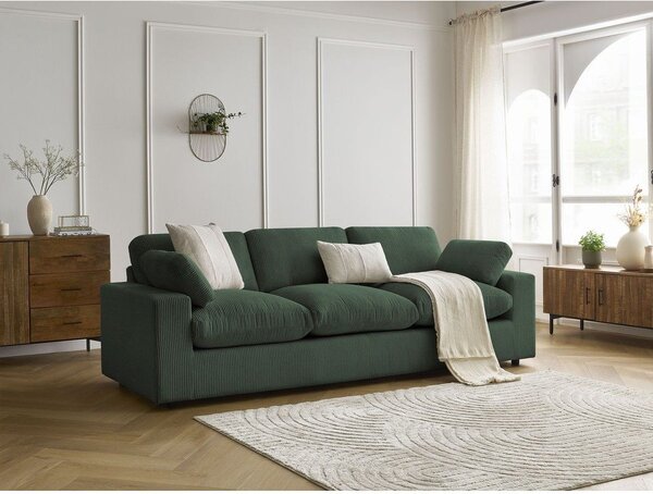 Zelená manšestrová pohovka 250 cm Belair – Bobochic Paris