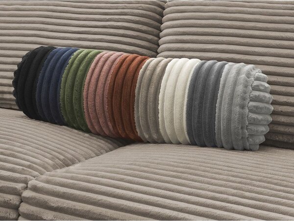 Taupe manšestrová pohovka na každodenní spaní/rozkládací 220 cm Hugo – Bobochic Paris