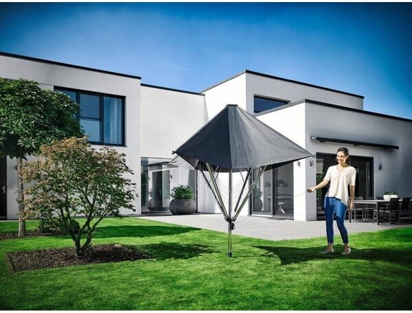 Venkovní sušák na prádlo ve stříbrné barvě 40 m LinoProtect 400 – LEIFHEIT