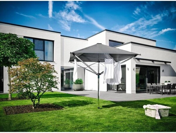 Venkovní sušák na prádlo ve stříbrné barvě 40 m LinoProtect 400 – LEIFHEIT