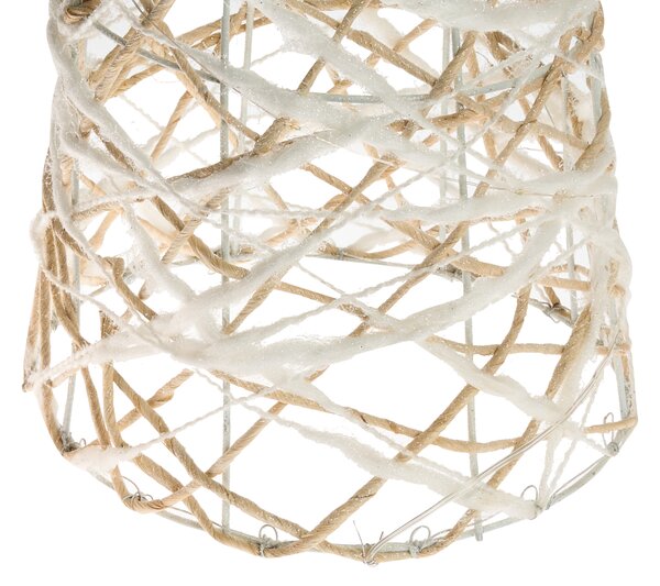 Sada 3 vánočních dekorací TUELSO 60/80/100 cm Vánoční stromek Bílá/Zlatá
