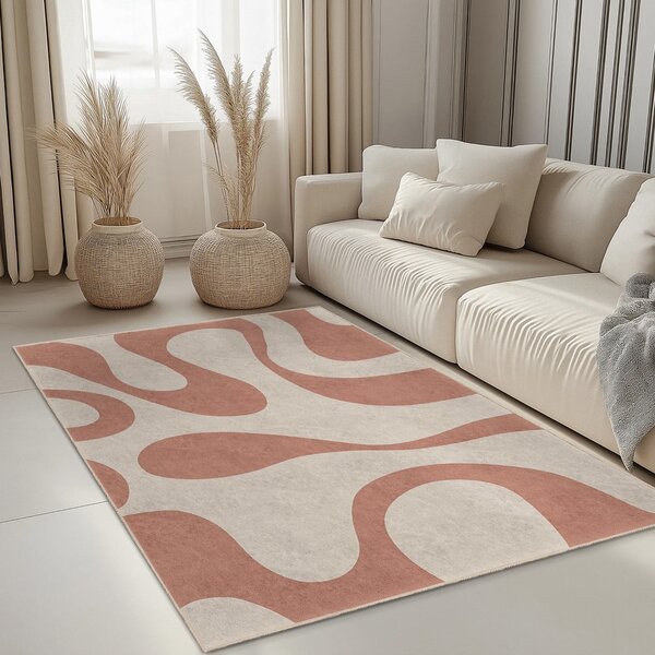 Růžový pratelný koberec 120x180 cm Strawberry Latte – Mila Home