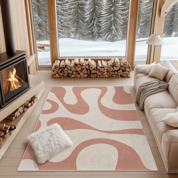 Růžový pratelný koberec 120x180 cm Strawberry Latte – Mila Home