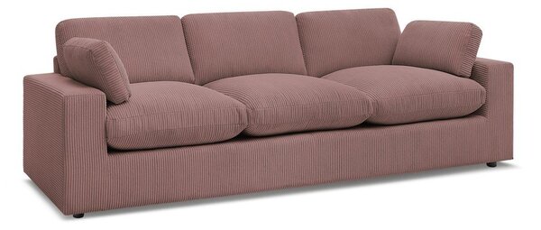 Růžová manšestrová pohovka 250 cm Belair – Bobochic Paris