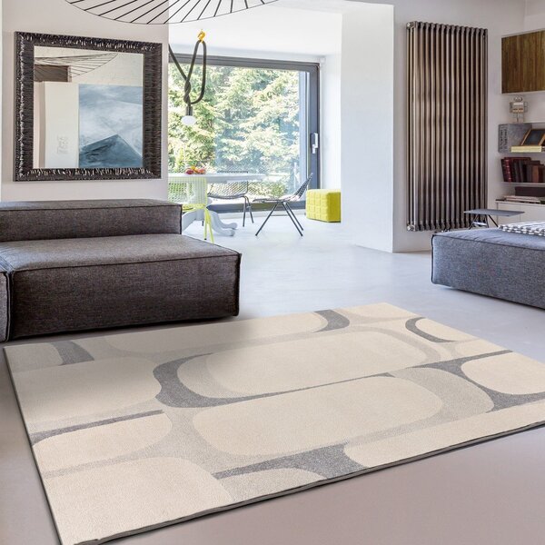 Koberec ve světle šedé a krémové barvě 80x150 cm Porto – Universal