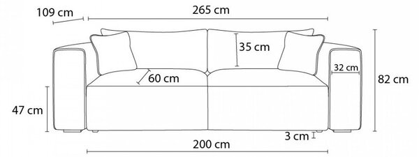 Zelená rozkládací/s úložným prostorem pohovka 265 cm Ezechiel – Bobochic Paris