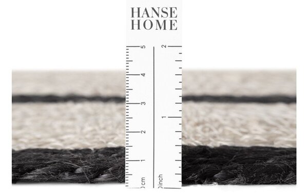 Oboustranný/ručně tkaný jutový kulatý koberec ve světle přírodní barvě ø 200 cm Lina – Hanse Home