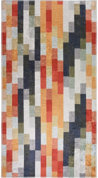 Oranžový/šedý pratelný běhoun 80x200 cm Blocks of Fun – Vitaus