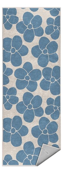 Modrý pratelný běhoun 60x230 cm Blue Meadow – Mila Home