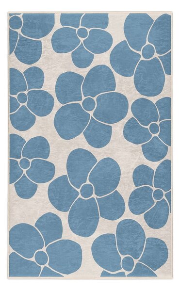 Modrý pratelný koberec 80x150 cm Blue Meadow – Mila Home