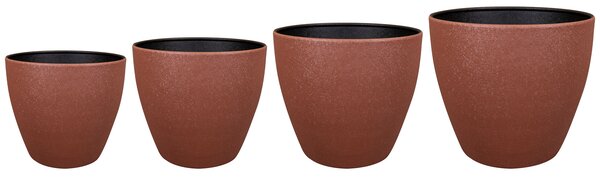 Ter Steege Sada 4 květináčů Alisa chestnut D39 H34