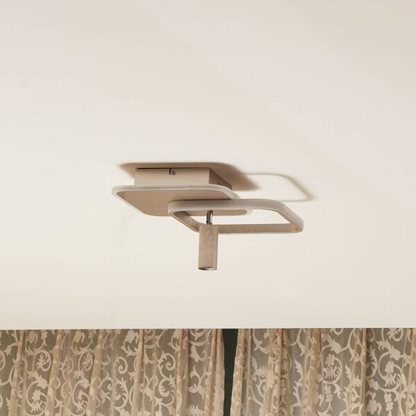 Lucande Tival LED stropní svítidlo, 34cm, nikl