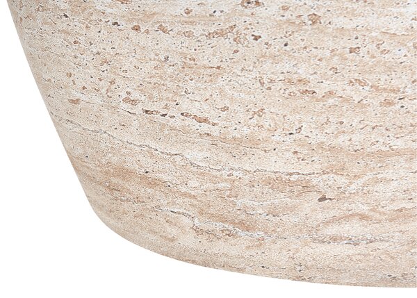 Odkládací stolek RICADI 40 cm 58 cm Travertinový efekt