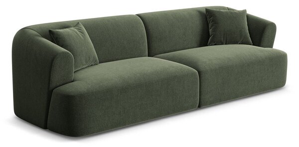 Zelená sametová pohovka 255 cm Campi – Cosmopolitan Design