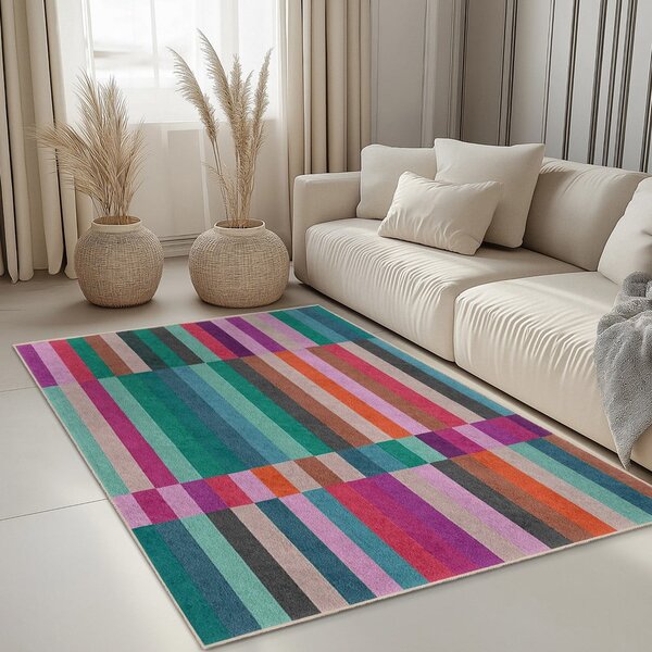 Tyrkysový pratelný běhoun 60x230 cm Acid Rain – Mila Home