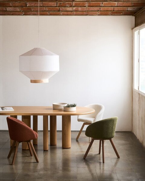 Hnědé čalouněné jídelní křeslo Marvin – Kave Home