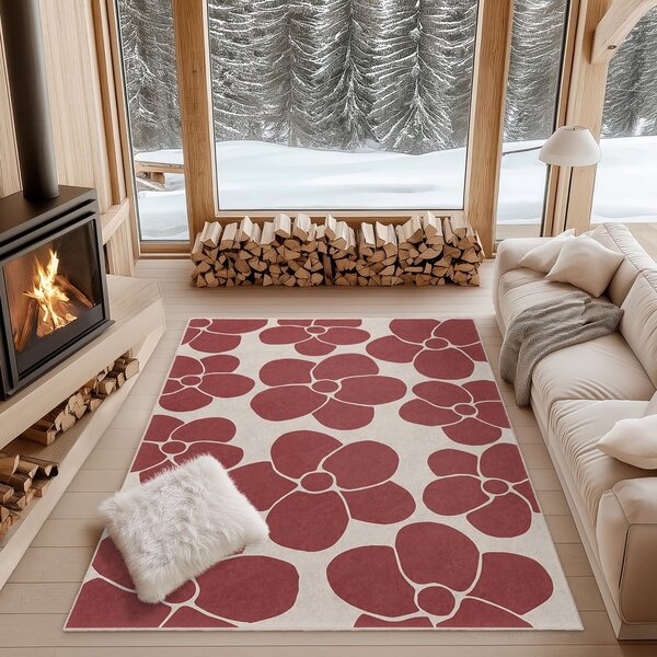 Červený pratelný běhoun 60x230 cm Red Meadow – Mila Home